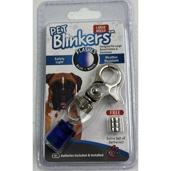 Pet Blinkers Set of 3 Safety Flashing Light Large Breed Collars & Harnesses - Picture 2 of 3